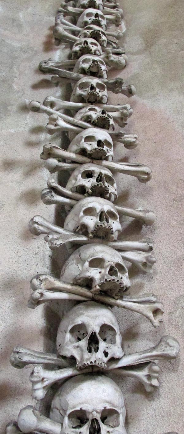 watt in the bone chapel in kutna hora, czech republic on may 20, 2015