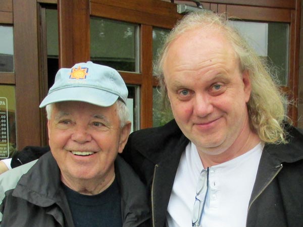 mirek wanek + his pop charley wanek (r to l) in lipnik, czech republic on may 22, 2015