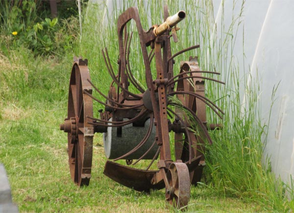 marik wanek's neighbor's potato picker machine in cirkvice, czech republic on may 19, 2015