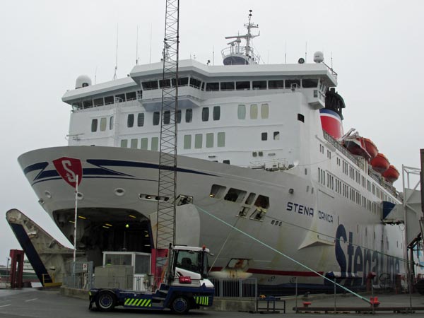 the ferry 'stena danica' in frederikshavn, denmark on may 9, 2015