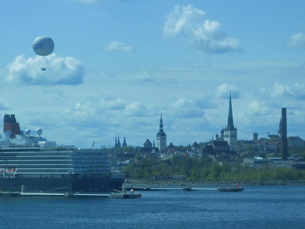 tallinn, estonia from the ferry 'superstar' on may 17, 2015