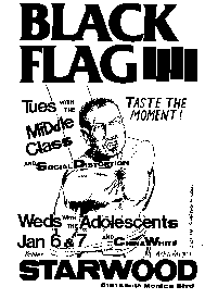 black flag gig flyer