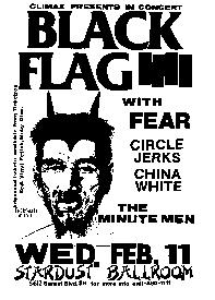 black flag gig flyer