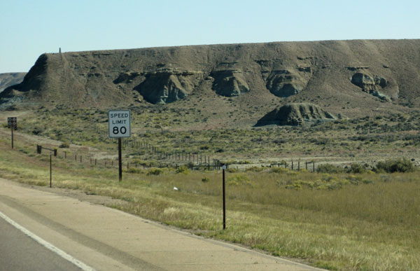 heading east through wyoming on the I-80 on september 24, 2014