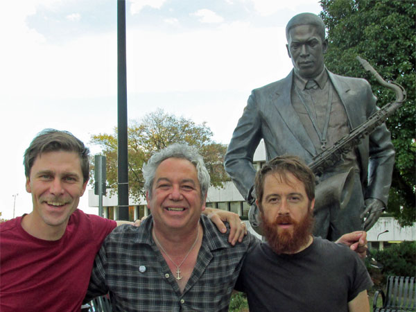 andrea belfi + mike watt + stefano pilia + statue of john coltrane in high point, nc on october 20, 2014