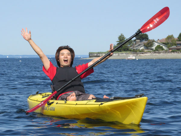 brother jun paddling in pugent sound on september 21, 2014