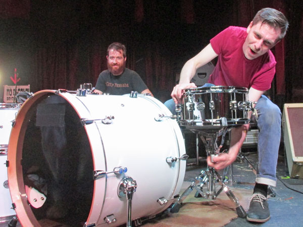 stefano pilia + andrea belfi (l to r) at velvet jones in santa barbara, ca on september 14, 2014