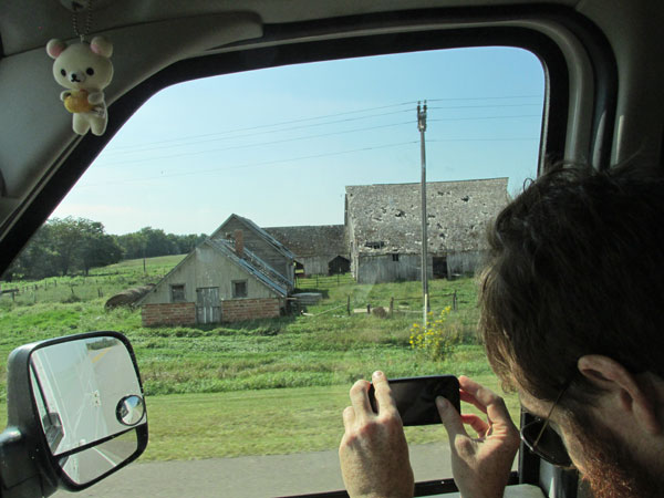 stefano pilia looking out at rural kansas on september 26, 2014
