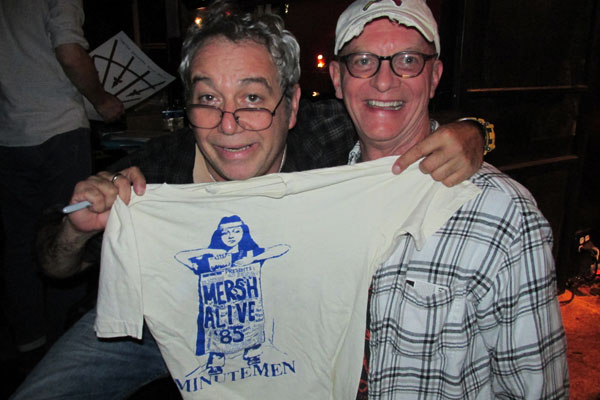 watt + gig-goer w/minutemen tour shirt w/d. boon-drawn design in louisville, ky on october 3, 2014