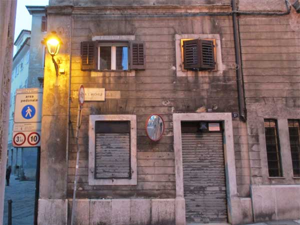 a street in the old part of trieste, italy on october 17, 2016