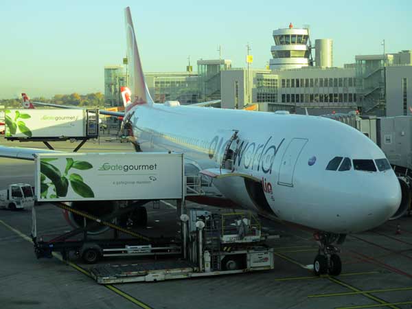 airberlin a330 watt took to fly from dusseldorf, germany to lax in the u.s. on october 31, 2016