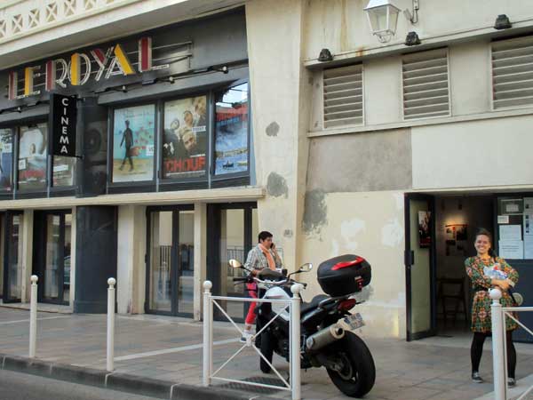 anastasia in front of cinema le royal in toulon, france on october 9, 2016