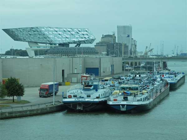 docks in antwerp, belgium on september 29, 2016