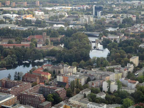 part of berlin, germany from the air on september 20, 2016