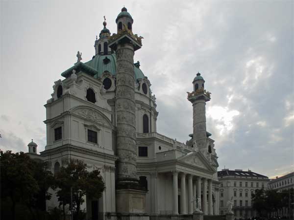 karlskirche in vienna, austria on october 21, 2016