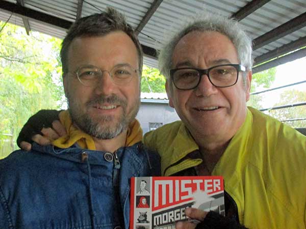 kornel seper + mike watt (l to r) at mocvara in zagreb, croatia on october 20, 2016