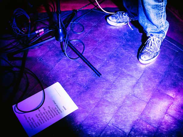 mike watt + set list for il sogno del marinaio at 'king georg' in cologne, germany on october 28, 2016. photo by martin styblo