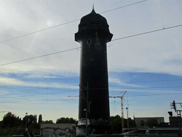 'wasserturm ostkreuz' in berlin, germany on september 22, 2016