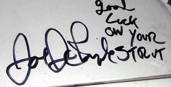 signature on the boat by joe d in 2004