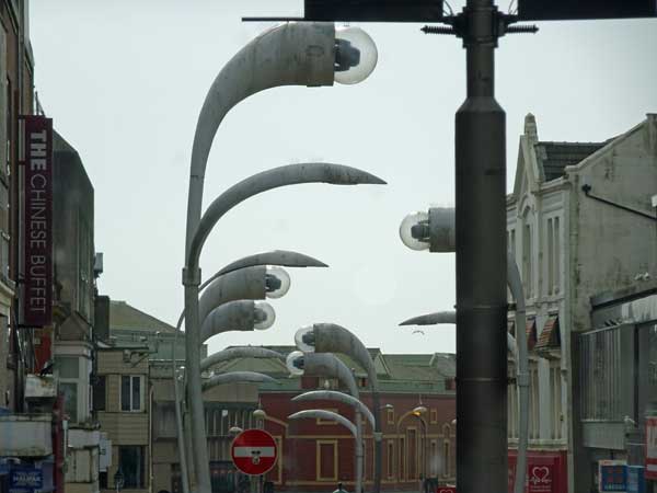 downtown blackpool, england on august 1, 2019