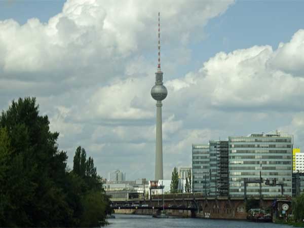 'fernsehturm' on the way out of berlin on august 21, 2019