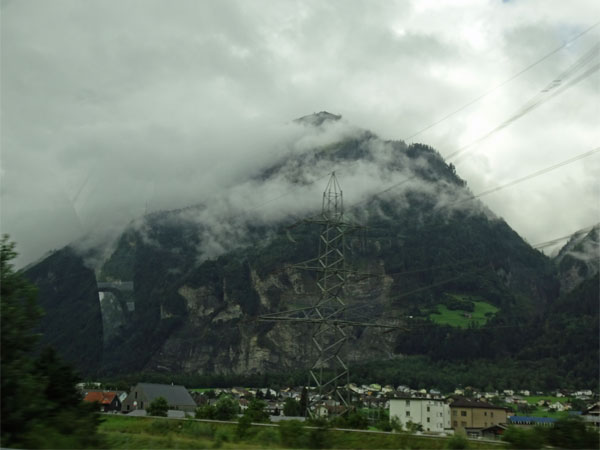 in the alps on the way to bologna on august 10, 2019