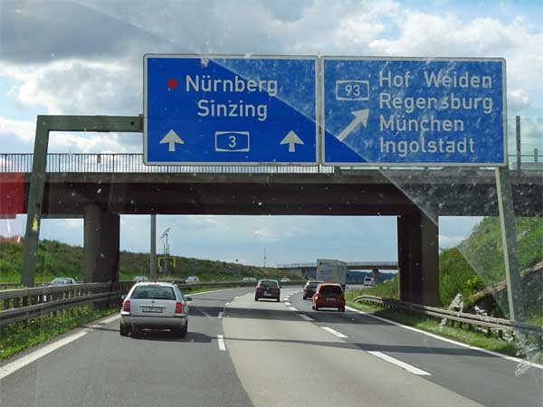 offramp for ingolstadt, germany on august 14, 2019