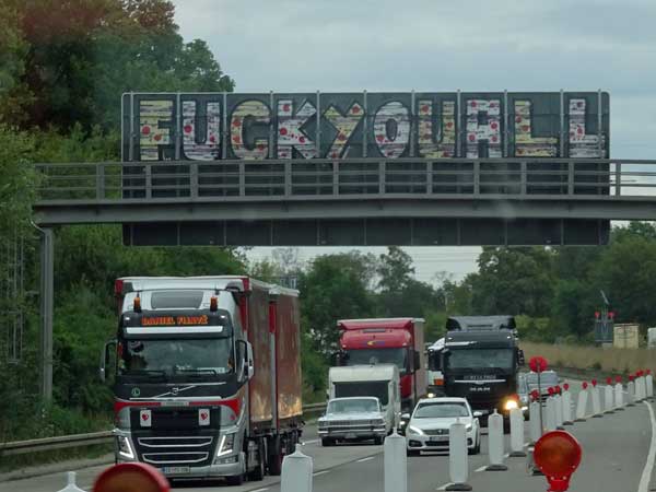 on the autobahn, headed for karlsruhe, germany on august 9, 2019