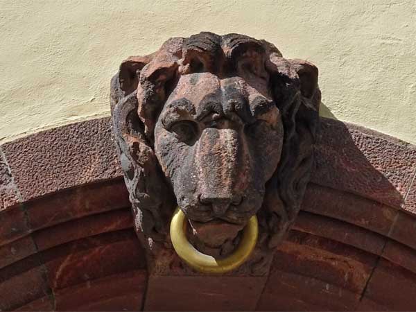 over arch in leipzig marktplatz on august 22, 2019