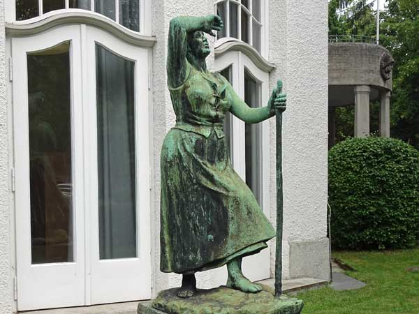 statue across the street from the hotel marinadl in munich, germany on august 23, 2019