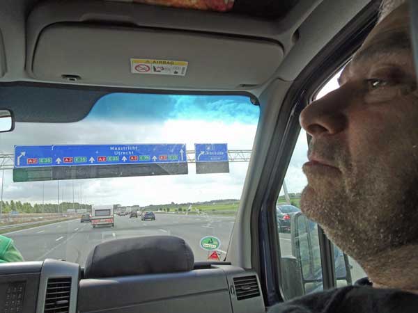steve depace riding shotgun in the netherlands on august 8, 2019