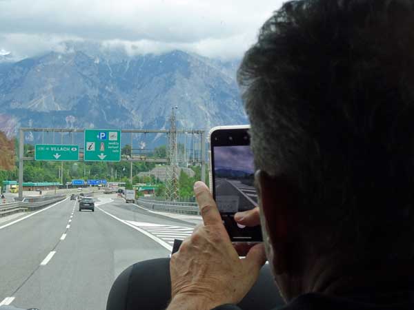 steve depace right after crossing the border from italy into austria on august 13, 2019