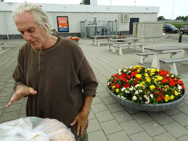 ted falconi at fuel stop on the way to amsterdam on august 6, 2019