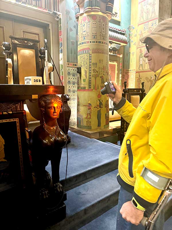 robin hatch's photo of watt in the 'egyptian room' of the masonic library and museum of pennsylvania in philadelphia, pa on march 2, 2024