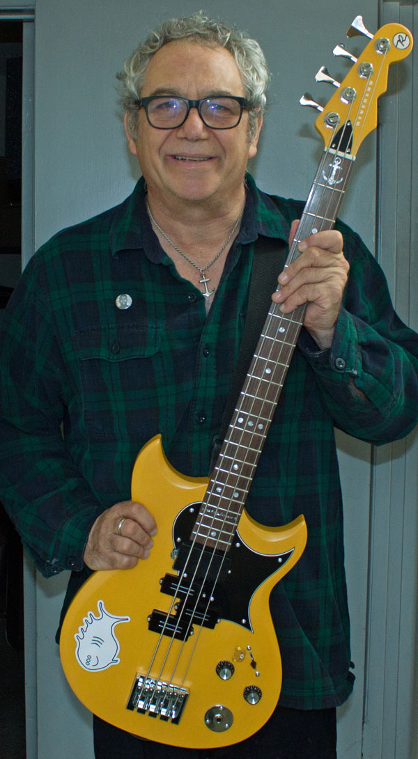 mike watt w/wattplower mark II third prototype in san pedro, ca on june 18, 2019. - photo by mike watt using auto-timer