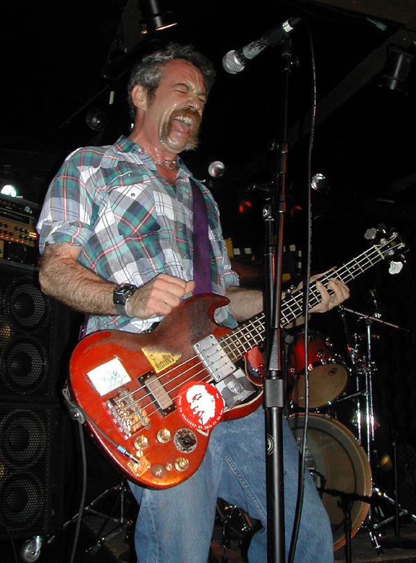 mike watt at 14 below in santa monica, ca on the winter solstice of 2002 - photo by elena perez