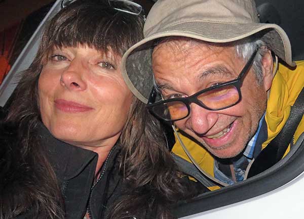 deb pastor (l) + mike watt (r) in the alley behind the 'orpheum theater' in flagstaff, az on september 22, 2023