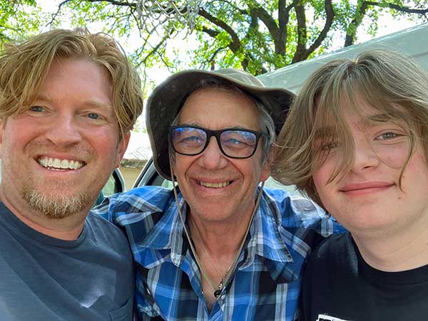 jeremy emmert's photo of jeremy emmert (l) + mike watt (c) + liam emmert (r) in irving, tx on september 26, 2023