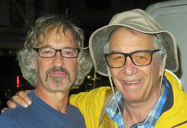 nathan wolf's photo of john wolf (l) + mike watt (r) in benson, ne on september 28, 2023