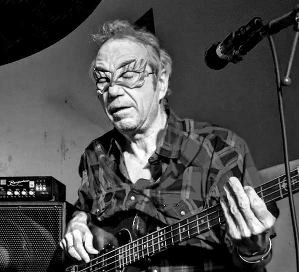 david ensminger's photo of mike watt at 'super happy fun land' in houston, tx on october 31, 2023