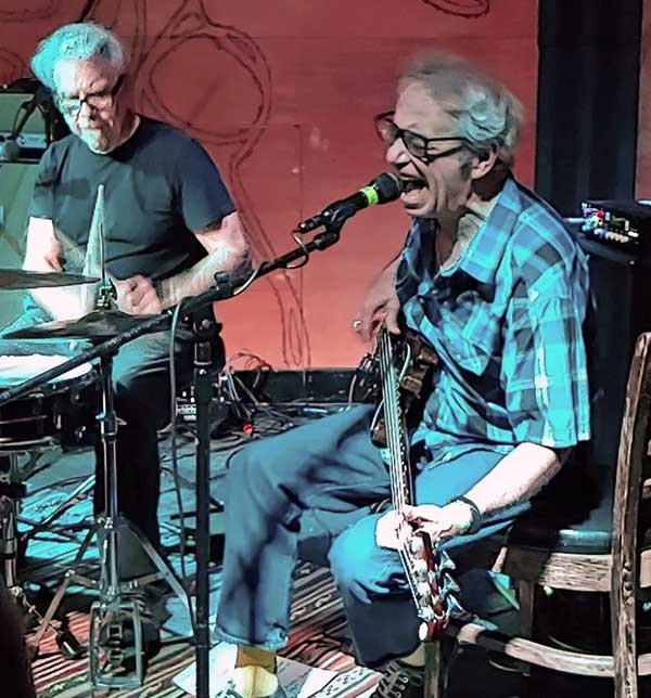 alex trellu's photo of stephen hodges (l) + mike watt (r) w/mssv at the 'hive & hooch' in tallahassee, fl on october 24, 2023