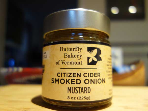 greg's gift to watt: citizen cider smoked onion mustard from burlington, vt
