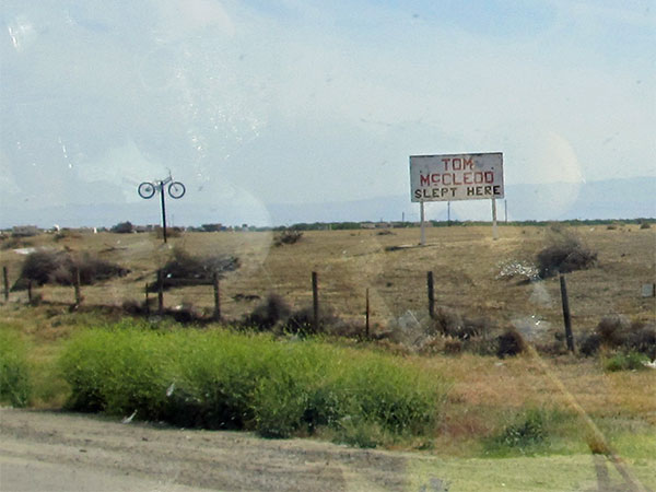 trippy sign on the I-5 not too north of bakersfield