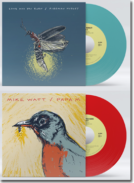 david pajo / mike watt 'fireman hurley' split 7 inch cover art david pajo / mike watt 'fireman hurley' split 7 inch cover art