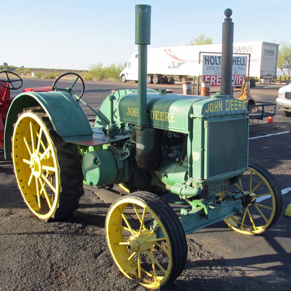 an old john deere tractor in gila bend, az