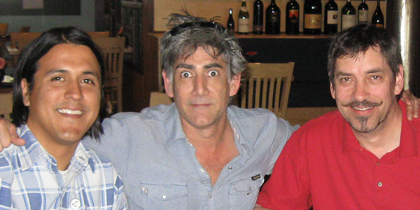 raul morales, tom watson and greg norton (left to right) at greg's restaurant in red wing, mn on may 16, 2009