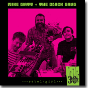 cover art for mike watt + the black gang's 'rebel girl' for kill rock stars