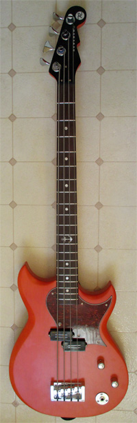 early 2016 reverend 'wattplower' orange prototype bass designed for watt w/watt's input