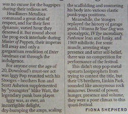 scotsman review of june 3, 2004 gig