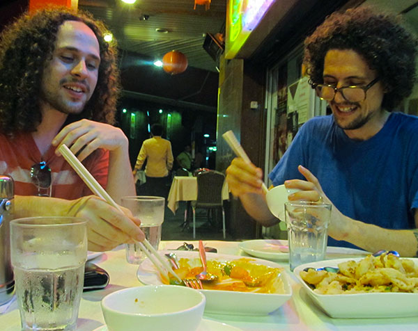 jacob + timothy-ben nicastri in sydney's chinatown on january 25, 2011